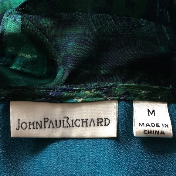 JohnPaulRichard | Silky Ruffle Front Blouse M - Picture 3 of 6